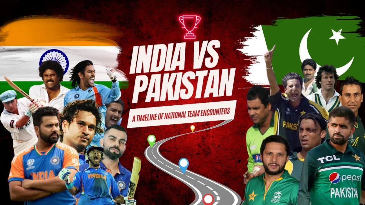 pakistan national cricket team vs india national cricket team timeline